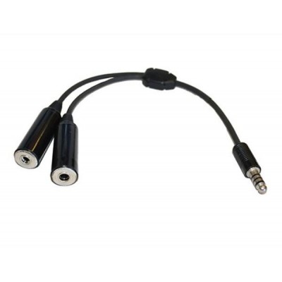 Adaptateur Jack Helico NATO US Male vers 2 Jacks F Aviation