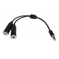 US NATO Helicopter Jack Headset adapter to General Aviation double Jack Female