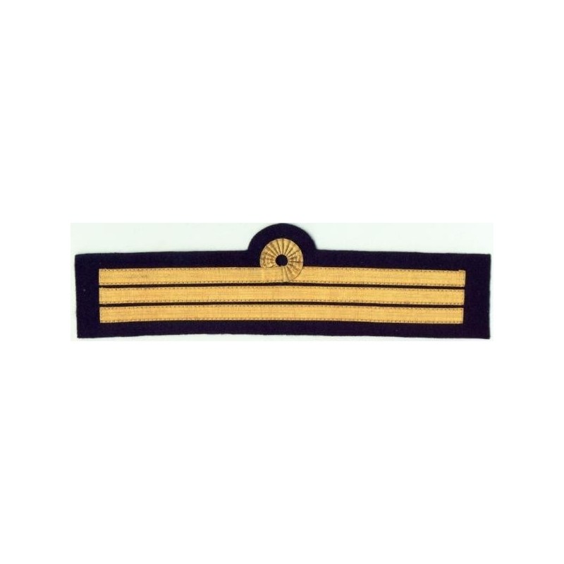 Flat Cuff 3 stripes With Nelson Loop For Flight Captain