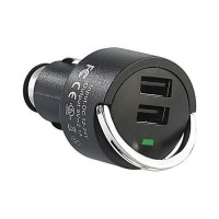 Adaptateur allume cigare double USB 2 x 500mA avec Led de statut