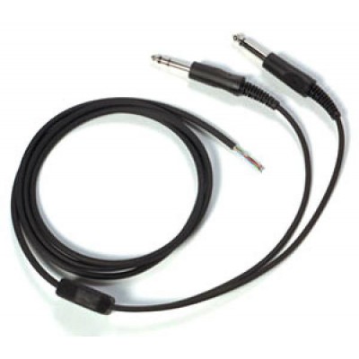 Replacement cable for aviation headset with dual jacks MONO