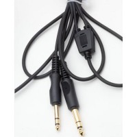 Replacement cable for aviation headset with dual jacks MONO