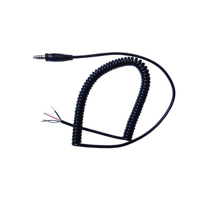 Câble de rechange spirale extensible pour casque helicoptere NATO US U-174/U
