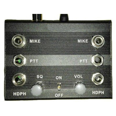 AVIATION INTERCOM 2 pax KENWOOD molded double jacks - Wire PTT