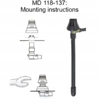 SINGLE BAND MOBILE ANTENNA OMNIDIRECTIONAL. MD AVIATION 118-137