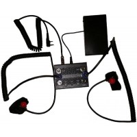 AVIATION INTERCOM 2 pax KENWOOD molded double jacks - Wire PTT