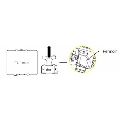 GPS smartphone or tablet gooseneck stand clamp for plane