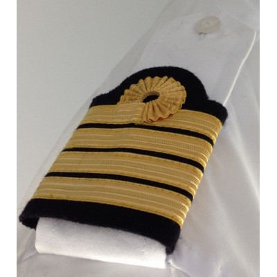 Coulants d'épaules pilote Commandant de Bord avec boucle de Nelson