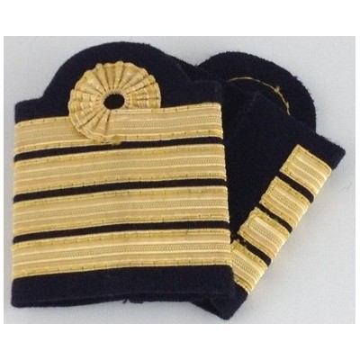 Coulants d'épaules pilote Commandant de Bord avec boucle de Nelson