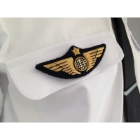 Chemise Pilote Homme "White Collar" Manches Longues ou Courtes