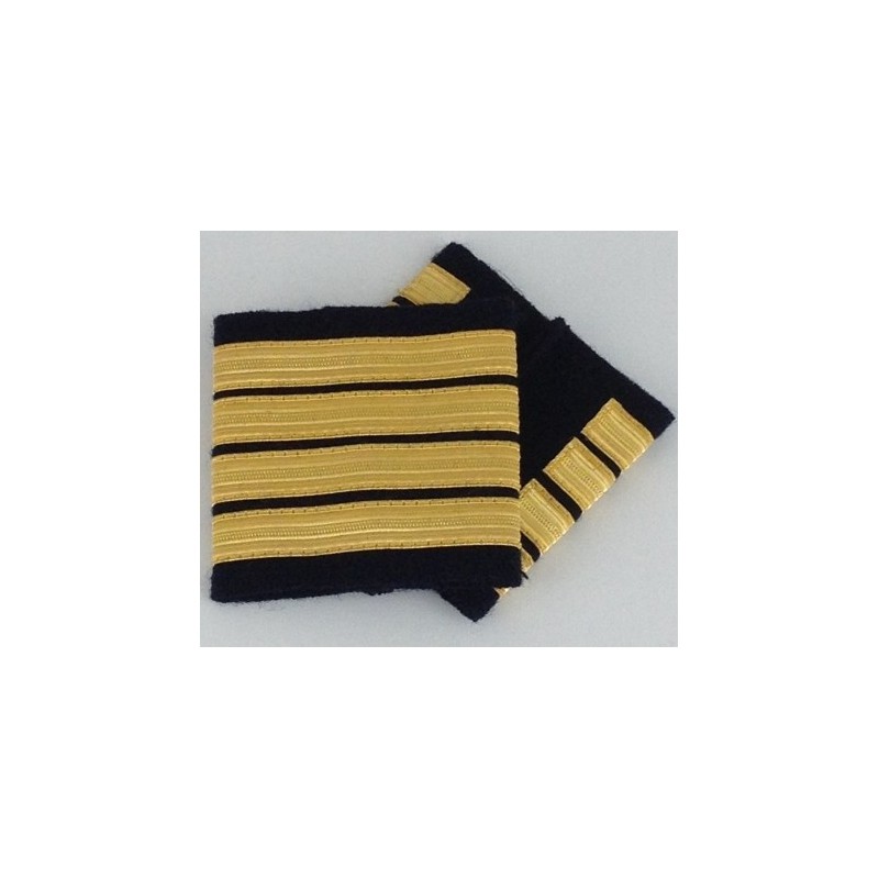 Coulants d'épaules pilote Commandant de Bord Or