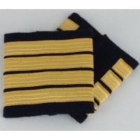 Coulants d'épaules pilote Commandant de Bord Or