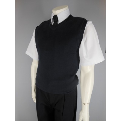 Pull-over coton col V sans manche Pilote et Personnel Navigant