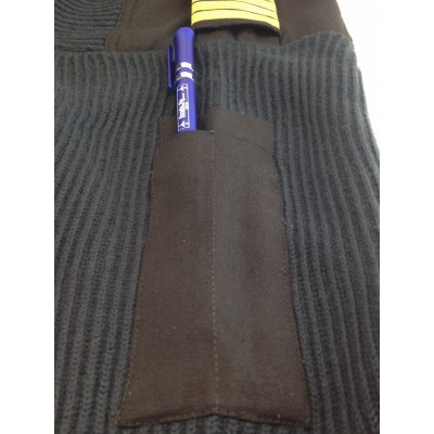 Pull-over laine col rond manches longues Pilote et Personnel Navigant