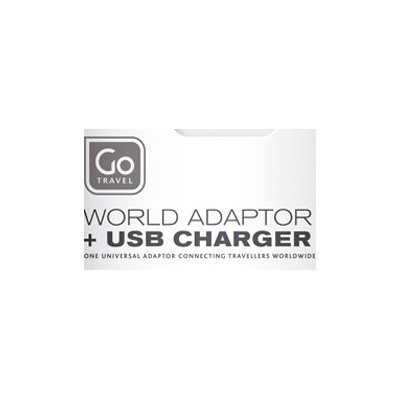 "Worldwide  + USB Adapter"  Adaptateur Universelle de Prises + USB