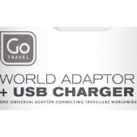 "Worldwide  + USB Adapter"  Adaptateur Universelle de Prises + USB