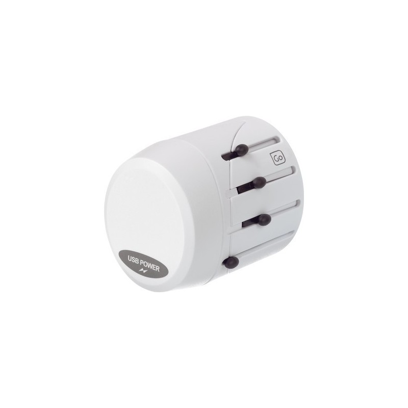 "Worldwide  + USB Adapter"  Adaptateur Universelle de Prises + USB