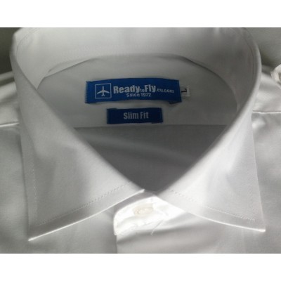 Chemise pilote "Slim Fit" Manches Longues ou Courtes