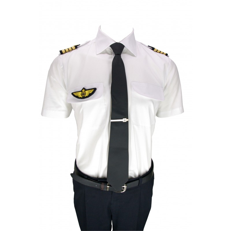 Chemise Pilote 100% coton SLIM FIT Manches Longues ou Courtes