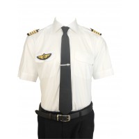 Pilot Shirt 100% Coton STRAIGHT CUT Long or Short Sleeves