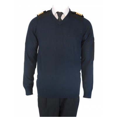 Pull-over Whool Light V Collar Long Sleeves for Pilot and Cabin Crew