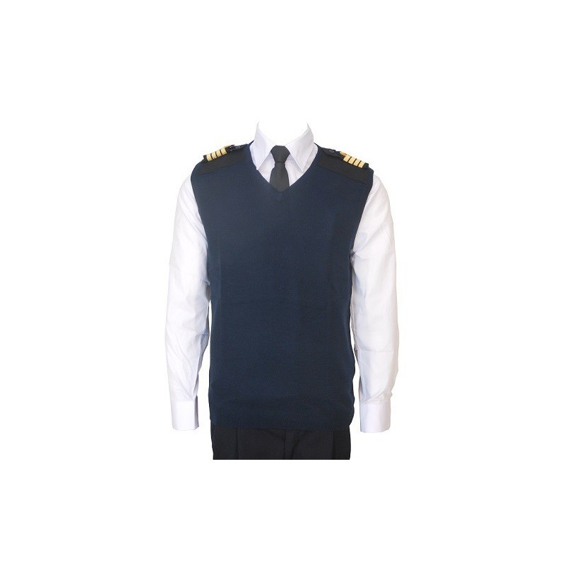 Pull-Over Whool Light V collar Without Sleeves for Pilot and Cabin Crew