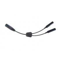 Adaptateur Casque XLR® 5 broches Airbus® Male vers GA 2 Jacks Femelles 