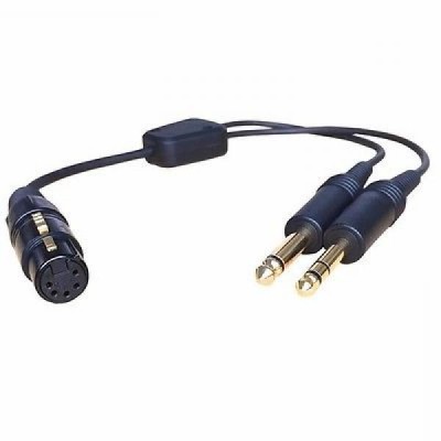 Adapter GA General Aviation 2 Male Jacks to Airbus® XLR F headset 