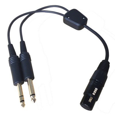 Adapter GA General Aviation 2 Male Jacks to Airbus® XLR F headset 