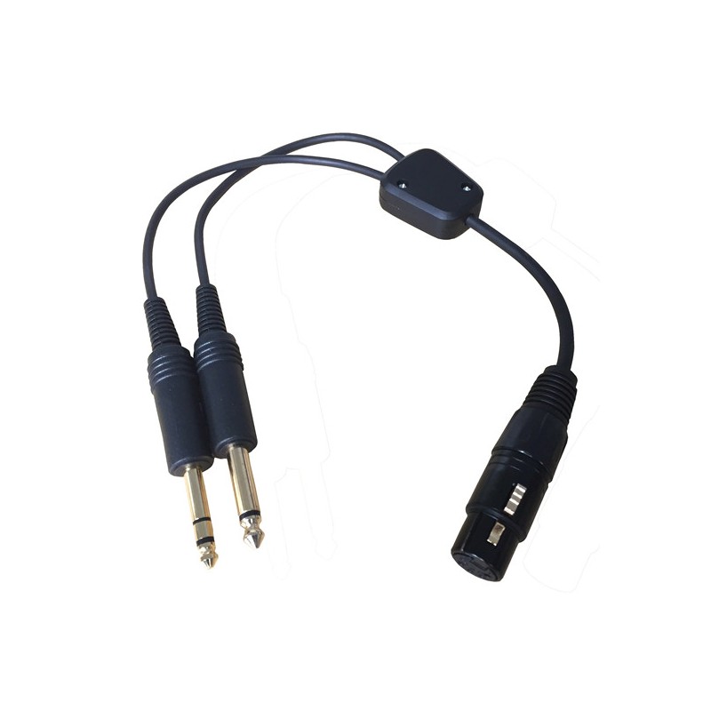 Adaptateur Casque GA 2 Jacks Males vers XLR Femelle Jack Airbus® 