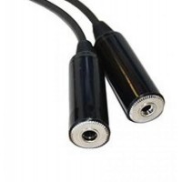 Adaptateur Casque XLR® 5 broches Airbus® Male vers GA 2 Jacks Femelles 