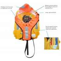 AVIATION LIFE JACKET PILOT ADVANTAGE INOX All Options Easy Check with HOOD