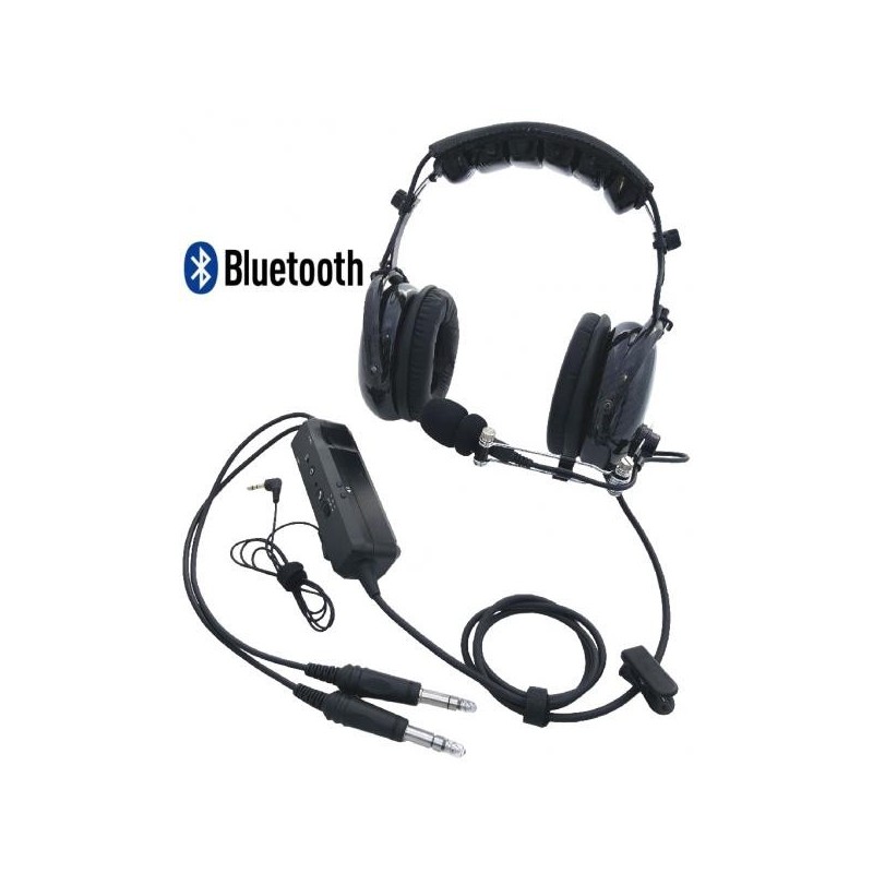 CASQUE ANR AVION LIGHT CLEAR SPECTRAL Bluetooth MP3 Cuir Proteine