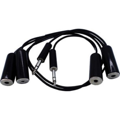 Adapter Extension Cable Y for Two Double Jacks Airplane Headset