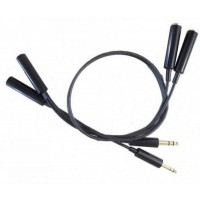 Adapter Extension Cable Y for Two Double Jacks Airplane Headset