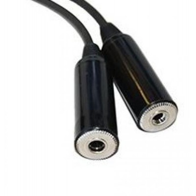 Câble Adaptateur Rallonge Y pour deux Casques Avion Double Jacks