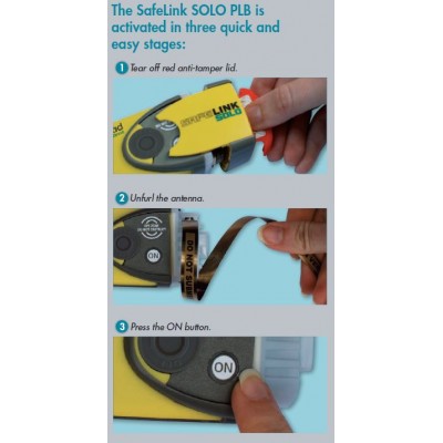 BALISE DE DETRESSE INDIVIDUELLE Safelink Solo 406 MHz avec GPS