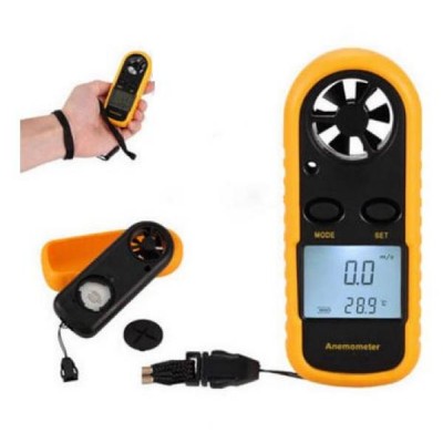 Handheld LCD Display Digital Anemometer Thermometer 