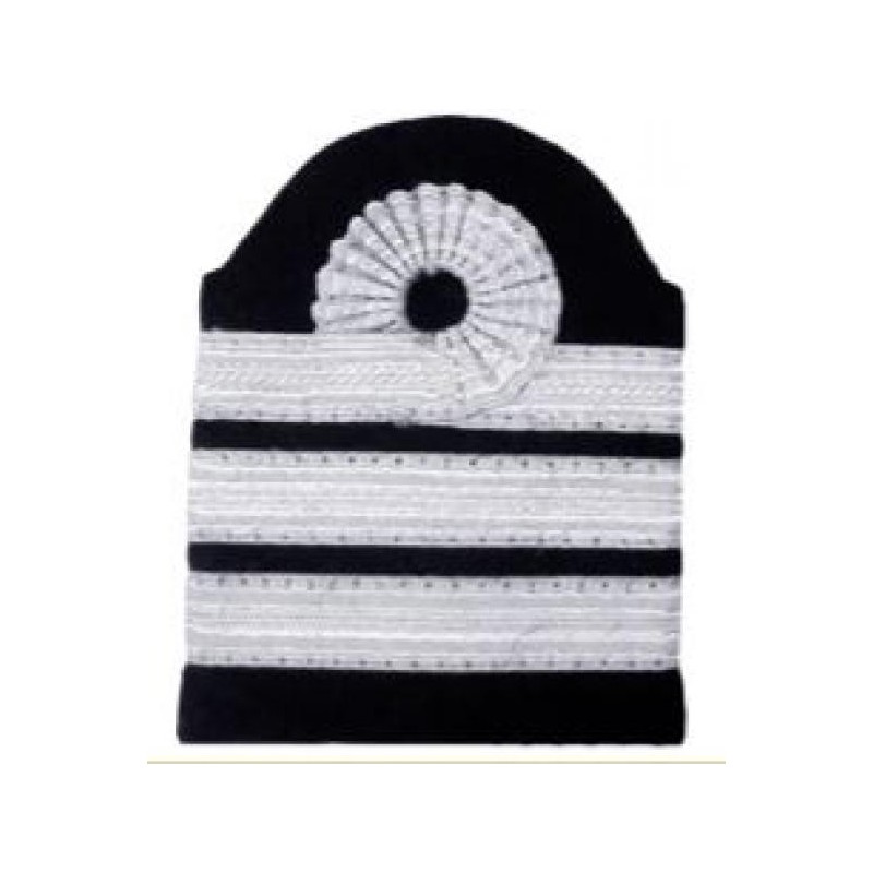 Epaulets CC - Cabin Crew Officer - 3 Silver Stripes - 10 mm - Nelson design