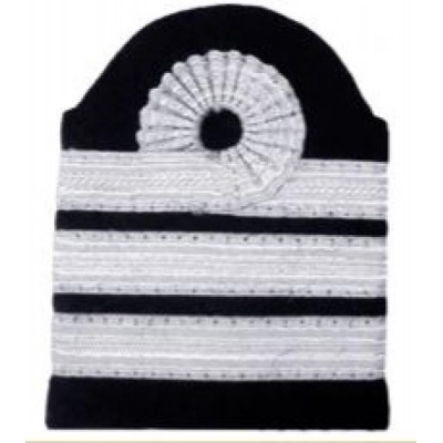 Galons d'Epaules PNC Officier Argent 3 barrettes avec boucle Nelson 