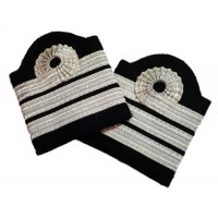 Epaulets CC - Cabin Crew Officer - 3 Silver Stripes - 10 mm - Nelson design