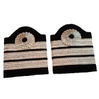 Epaulets CC - Cabin Crew Officer - 3 Silver Stripes - 10 mm - Nelson design