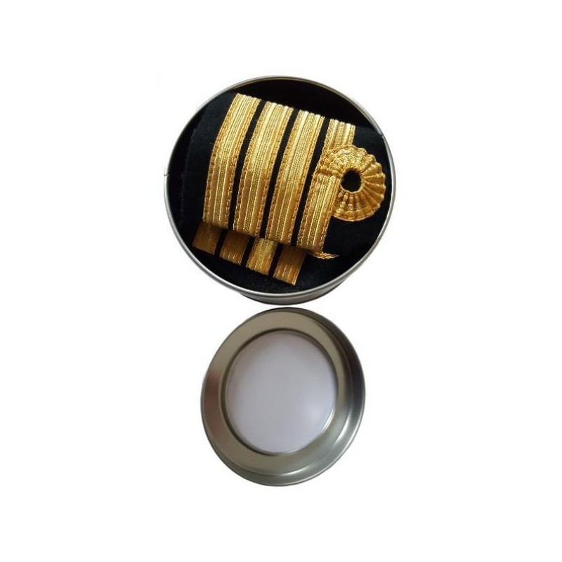 Metal Round  Display Box for Epaulets Belt and Watches - Silver