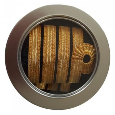 Metal Round  Display Box for Epaulets Belt and Watches - Silver