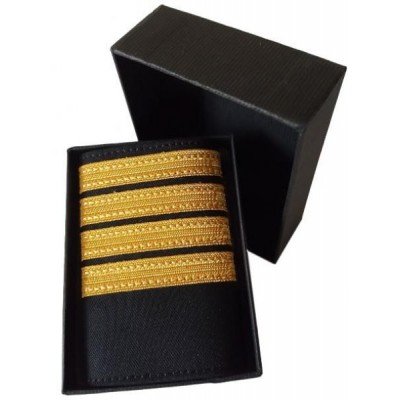 Galons LUXE d'épaules Or 4 Barrettes Simples C.D.B. Velcro