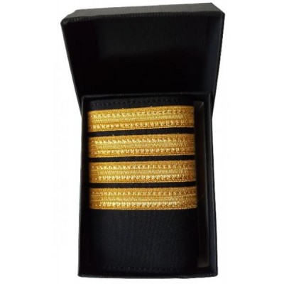 Galons LUXE d'épaules Or 4 Barrettes Simples C.D.B. Velcro