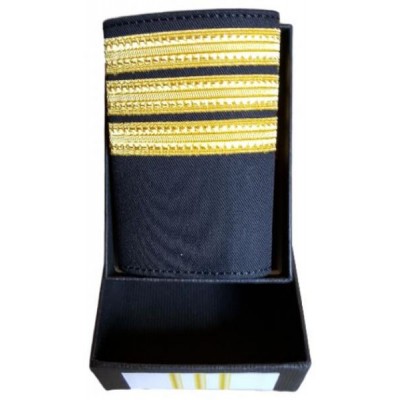 Luxury Epaulets 4 simple stripes - Gold - Classic with velcro fastener