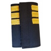 Galons LUXE d'épaules Or 3 Barrettes Simples O.P.L. Velcro