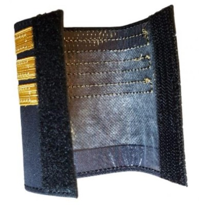 Luxury Epaulets 4 simple stripes - Gold - Classic with velcro fastener