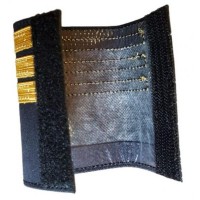 Luxury Epaulets 4 simple stripes - Gold - Classic with velcro fastener